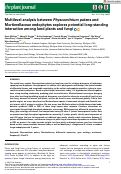 Cover page: Multilevel analysis between Physcomitrium patens and Mortierellaceae endophytes explores potential long‐standing interaction among land plants and fungi