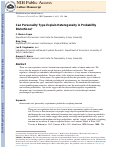 Cover page: Can Personality Type Explain Heterogeneity in Probability Distortions?