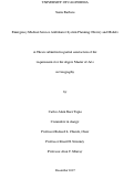 Cover page: Emergency Medical Service Ambulance System Planning: History and Models