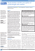 Cover page: Head rotation and the perception of eyelid height and contour