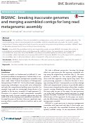 Cover page: BIGMAC : breaking inaccurate genomes and merging assembled contigs for long read metagenomic assembly