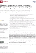 Cover page: Meningitis Caused by the Live Varicella Vaccine Virus: Metagenomic Next Generation Sequencing, Immunology Exome Sequencing and Cytokine Multiplex Profiling