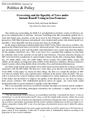 Cover page: Overvoting and the Equality of Voice under Instant-Runoff Voting in San Francisco