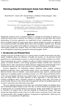 Cover page: Deriving Hospital Catchment Areas from Mobile Phone Data