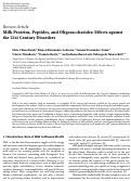Cover page: Milk Proteins, Peptides, and Oligosaccharides: Effects against the 21st Century Disorders