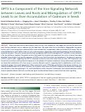 Cover page: OPT3 Is a Component of the Iron-Signaling Network between Leaves and Roots and Misregulation of OPT3 Leads to an Over-Accumulation of Cadmium in Seeds