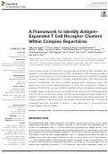 Cover page: A Framework to Identify Antigen-Expanded T Cell Receptor Clusters Within Complex Repertoires.