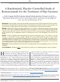 Cover page: A Randomized, Placebo-Controlled Study of Romosozumab for the Treatment of Hip Fractures.