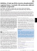 Cover page: Inhibition of dual-specificity tyrosine phosphorylation-regulated kinase 2 perturbs 26S proteasome-addicted neoplastic progression