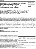 Cover page: Reduction in FSH Throughout the Menstrual Cycle After Omega-3 Fatty Acid Supplementation in Young Normal Weight but not Obese Women