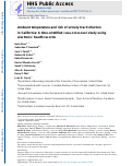 Cover page: Ambient temperature and risk of urinary tract infection in California: A time-stratified case-crossover study using electronic health records