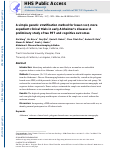 Cover page: A simple genetic stratification method for lower cost, more expedient clinical trials in early Alzheimer's disease: A preliminary study of tau PET and cognitive outcomes