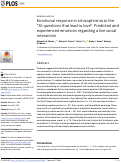 Cover page: Emotional response in schizophrenia to the "36 questions that lead to love": Predicted and experienced emotions regarding a live social interaction.