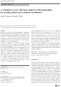 Cover page: A systematic review and meta-analysis of Macroplastique for treating female stress urinary incontinence