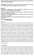 Cover page: Ultrafast materials synthesis and manufacturing techniques for emerging energy and environmental applications