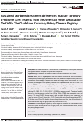 Cover page: Sustained sex‐based treatment differences in acute coronary syndrome care: Insights from the American Heart Association Get With The Guidelines Coronary Artery Disease Registry