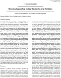 Cover page: Refractory Hypoxia Post Catheter Ablation for Atrial Fibrillation