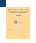 Cover page: Same-Sex Couples and the Gay, Lesbian, Bisexual Population: New Estimates from the American Community Survey