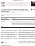 Cover page: Does employer-provided health insurance constrain labor supply adjustments to health shocks? New evidence on women diagnosed with breast cancer