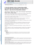 Cover page: Is synovitis detected on non-contrast-enhanced magnetic resonance imaging associated with serum biomarkers and clinical signs of effusion? Data from the Osteoarthritis Initiative.