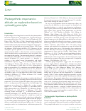 Cover page: Photosynthetic responses to altitude: an explanation based on optimality principles