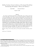 Cover page: All-pay auctions versus lotteries as provisional fixed-prize fundraising mechanisms: Theory and evidence