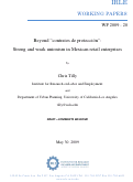 Cover page: Beyond “contratos de protección”: Strong and weak unionism in Mexican retail enterprises