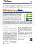 Cover page: Effects of External Stimulation on Psychedelic State Neurodynamics.