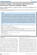 Cover page: Control of Kaposi's Sarcoma-Associated Herpesvirus Reactivation Induced by Multiple Signals