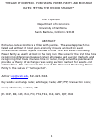 Cover page of THE LAW OF ONE PRICE, PURCHASING POWER PARITY AND EXCHANGE RATES: SETTING THE RECORD STRAIGHT