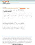 Cover page: An experimental limit on the charge of antihydrogen.