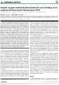 Cover page: Singlet oxygen-mediated photochemical cross-linking of an engineered fluorescent flavoprotein iLOV