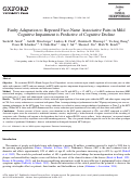 Cover page: Faulty Adaptation to Repeated Face-Name Associative Pairs in Mild Cognitive Impairment is Predictive of Cognitive Decline