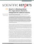 Cover page: Novel 1, 4-dihydropyridines for L-type calcium channel as antagonists for cadmium toxicity.