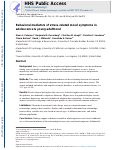 Cover page: Behavioral mediators of stress-related mood symptoms in adolescence &amp; young adulthood