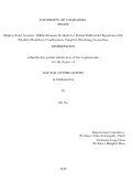 Cover page: Higher-Order Accurate Diffuse-Domain Methods for Partial Differential Equations with Dirichlet Boundary Conditions in Complex, Envolving Geometries