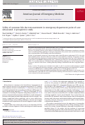 Cover page: Utility of common bile duct measurement in ED point of care ultrasound: A prospective study.