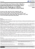 Cover page: Cervical Deformity Patients Have Baseline Swallowing Dysfunction but Surgery Does Not Increase Dysphagia at 3 Months: Results From a Prospective Cohort Study