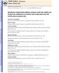 Cover page: Hypothesis-independent pathway analysis implicates GABA and Acetyl-CoA metabolism in primary open-angle glaucoma and normal-pressure glaucoma