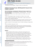 Cover page: Childrens Oncology Groups 2023 blueprint for research: Non-Hodgkin lymphoma.