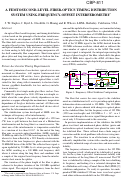 Cover page: A FEMTOSECOND-LEVEL FIBER-OPTICS TIMING DISTRIBUTION SYSTEM USING FREQUENCY-OFFSET INTERFEROMETRY