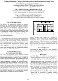 Cover page: Testing Additional Category Knowledge in a One-Dimension Sorting Task