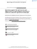 Cover page: Agriculture against the wall: barriers and opportunities for agroecological transitions in California’s industrial agricultural landscapes