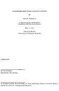 Cover page: Leadership Behaviors Across Contexts