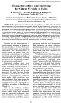 Cover page: Characterization and Indexing for Citrus Viroids in Cuba