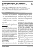 Cover page: A Comprehensive Circulating Tumor DNA Assay for Detection of Translocation and Copy-Number Changes in Pediatric Sarcomas