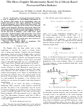 Cover page: THz micro-Doppler measurements based on a silicon-based Picosecond pulse radiator 