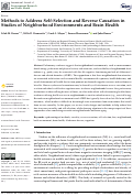 Cover page: Methods to Address Self-Selection and Reverse Causation in Studies of Neighborhood Environments and Brain Health