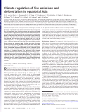 Cover page: Climate regulation of fire emissions and deforestation in equatorial Asia