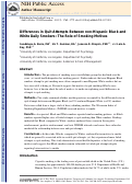 Cover page: Differences in quit attempts between non-Hispanic Black and White daily smokers: The role of smoking motives